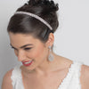 Gold Clear Rhinestone Bridal Wedding Elastic Headband 2655