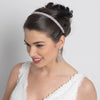Gold Clear Rhinestone Bridal Wedding Elastic Headband 2655