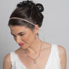Rose Gold Clear Rhinestone Bridal Wedding Blush Ribbon Headband 2720