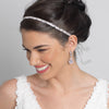 Silver Clear Rhinestone Bridal Wedding Ribbon Headband 2722