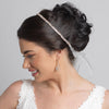 Silver Clear Rhinestone Bridal Wedding Ribbon Headband 2722