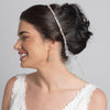 Silver Clear Rhinestone Bridal Wedding Ribbon Headband 2722