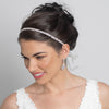 Silver Clear Rhinestone Bridal Wedding Ribbon Headband 2722