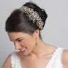 Silver or Lt Gold Wired Bridal Wedding Tiara With Crystals Side Headband 4821