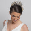 Light Gold Clear Rhinestone Handmade Wired Bridal Wedding Tiara 6349