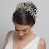Rose Gold Clear Rhinestone Handmade Wired Bridal Wedding Tiara 6349