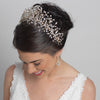 Rose Gold Clear Rhinestone Handmade Wired Bridal Wedding Tiara 6349