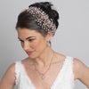 Rose Gold Clear Rhinestone Handmade Wired Bridal Wedding Tiara 6349
