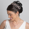 Rose Gold Clear Rhinestone Drop Bridal Wedding Jewelry Set 8265