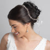 Light Gold Clear Rhinestone & Swarovski Crystal Bead Vine Ribbon Bridal Wedding Headband 6439