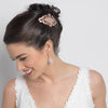 Rose Gold Clear Rhinestone Bridal Wedding Hair Comb 8356