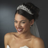 Royal Rhinestone Crown Bridal Wedding Tiara in Radiant Silver 167