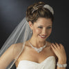 Silver Clear Rhinestone & Crystal Bridal Wedding Jewelry Set 9707