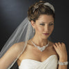 Silver Clear Rhinestone & Crystal Bridal Wedding Jewelry Set 9707