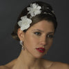 Flower Crystal Bridal Wedding Headpiece 2033 (White or Ivory)