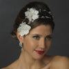 Flower Crystal Bridal Wedding Headpiece 2033 (White or Ivory)
