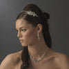 Silver Double Rhinestone Bridal Wedding Headband with Crystal Ornate Side Accent HP 2913