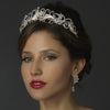 Antique Silver Clear Rhinestone & Crystal Beads Swirl Bridal Wedding Tiara Headpiece 863