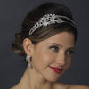 2 Row Crystal Side Accented Bridal Wedding Headband 424