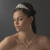 Pearl & Crystal Bridal Wedding Necklace Earring Set NE 8353