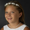 Ivory Pearl & Rhinestone Flower Bridal Wedding Headband 485