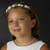 Ivory Pearl & Rhinestone Flower Bridal Wedding Headband 485