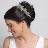 Light Gold Clear Crystal & Rhinestone Bridal Wedding Tiara Headpiece 4988