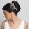 Light Gold Clear Crystal & Rhinestone Bridal Wedding Tiara Headpiece 4988
