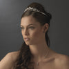 Silver and Red Bridal Wedding Tiara HP 6240