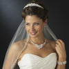 Silver Clear Rhinestone & Crystal Bridal Wedding Jewelry Set 9707