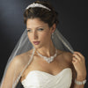 Silver Clear Rhinestone & Crystal Bridal Wedding Jewelry Set 9707