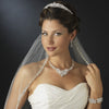 Silver Clear Rhinestone & Crystal Bridal Wedding Jewelry Set 9707