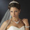 Silver Clear Rhinestone & Crystal Bridal Wedding Jewelry Set 9707