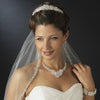 Silver Clear Rhinestone & Crystal Bridal Wedding Jewelry Set 9707