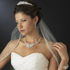 Silver Clear Rhinestone & Crystal Bridal Wedding Jewelry Set 9707