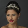 Ivory Pearl & Crystal Accented Side Bridal Wedding Tiara 751