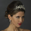 Ivory Pearl & Crystal Accented Side Bridal Wedding Tiara 751