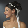 Lovely White or Ivory Flower & Pearl Greek Stefana Wedding Crowns 8016