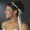 Lovely White or Ivory Flower & Pearl Greek Stefana Wedding Crowns 8016