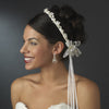 Delightful White or Ivory Flower & Pearl Greek Stefana Wedding Crowns 8017
