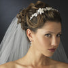 Headpiece 8279 Gold Clear White Potato Pearl