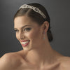 * Eloquent Silver Modern Rhinestone Swirl Bridal Wedding Headband - HP 8332