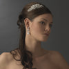 Silver Modern Rhinestone Couture Side Accented Bridal Wedding Headband - HP 8341