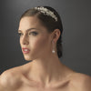 Silver Swarovski Rhinestone Flower Cluster Bridal Wedding Headband - HP 8347