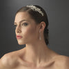 Silver Swarovski Rhinestone Flower Cluster Bridal Wedding Headband - HP 8347