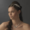 Silver Swarovski Rhinestone Flower Cluster Bridal Wedding Headband - HP 8347