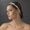 Vintage Ribbon Bridal Wedding Headband with Rhinestone Accents HP 8362