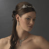 Rhodium Vintage Rhinestone Touched Bridal Wedding Headband - HP 8406 Silver
