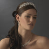 Bridal Wedding Necklace Earring Set 8411 Silver Clear