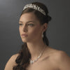 Rhinestone Bridal Wedding Necklace Earring Bridal Wedding Tiara Set 8411